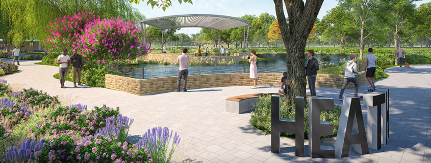 Rendering of the Towne Center Park renovation project.